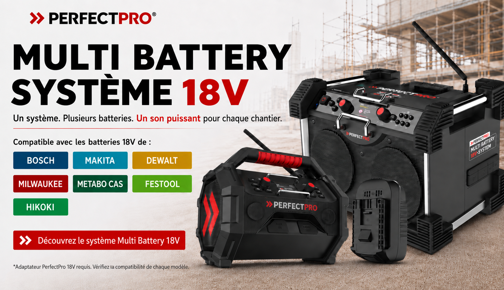 Système Multi Battery 18V PerfectPro